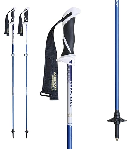 Amazon | [オガサカ] スキーストック 伸縮カーボンポール LC/BLU BLU